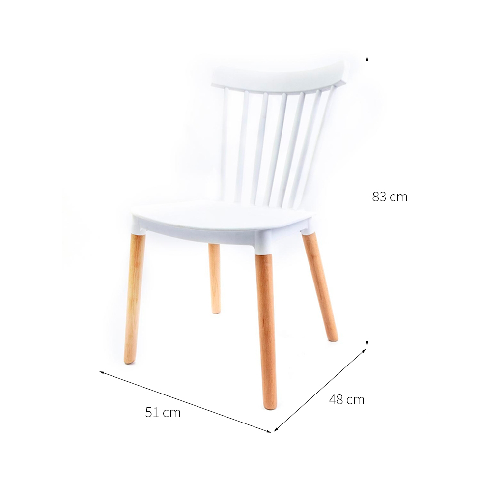 Conjunto com 4 Cadeiras Windsor Branco