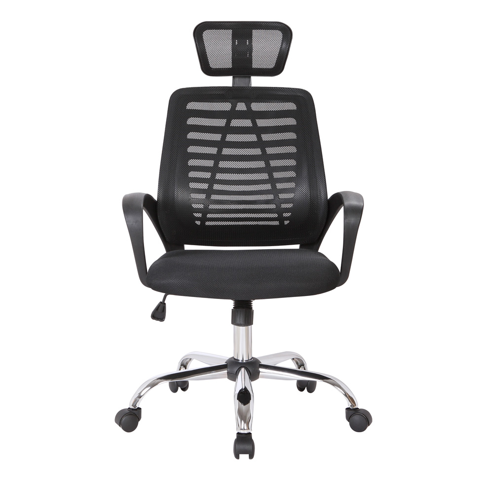Conjunto com 4 Cadeiras de Escritório Diretor Giratórias Light Preto