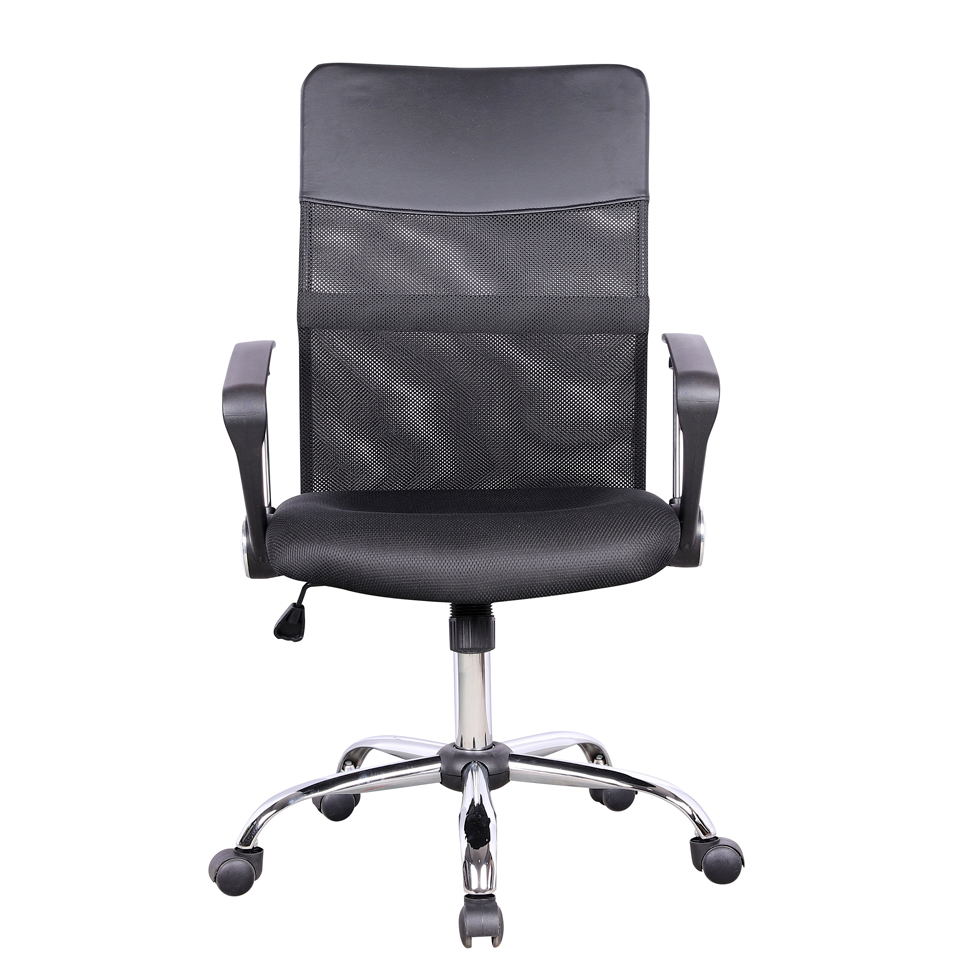 Conjunto com 4 Cadeiras de Escritório Diretor Giratórias Vancouver com Braços Preto