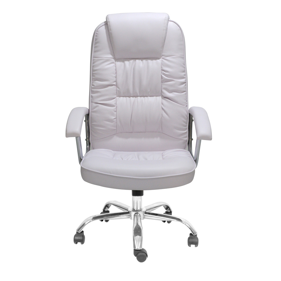 Conjunto com 4 Cadeiras de Escritório Presidente Giratórias Finland Branco