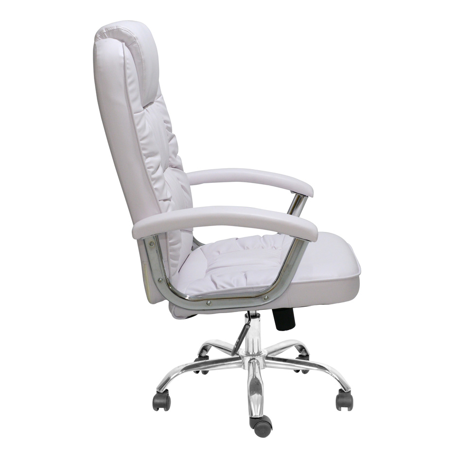 Conjunto com 4 Cadeiras de Escritório Presidente Giratórias Finland Branco