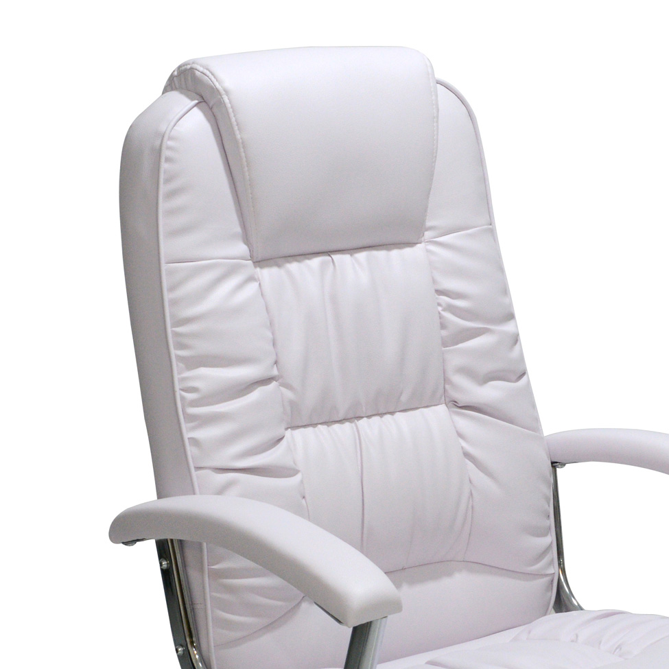 Conjunto com 4 Cadeiras de Escritório Presidente Giratórias Finland Branco