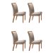 Conjunto com 4 Cadeiras de Jantar Ciana Creme