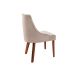 Conjunto com 4 Cadeiras de Jantar Esmeralda I Imbuia e Off White