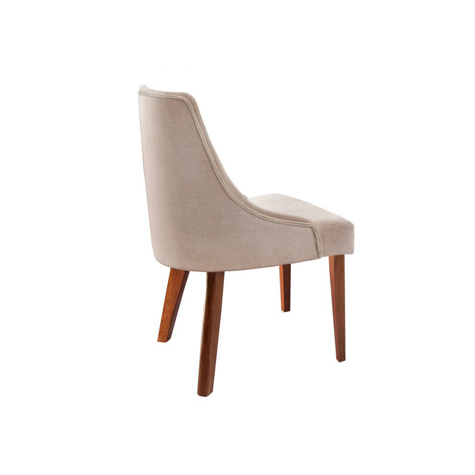 Conjunto com 4 Cadeiras de Jantar Esmeralda I Imbuia e Off White
