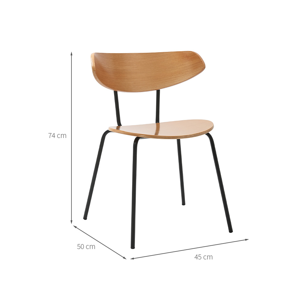 Conjunto com 4 Cadeiras de Jantar Fine Natural