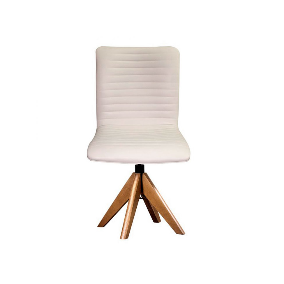 Conjunto com 4 Cadeiras de Jantar Lenk Cru