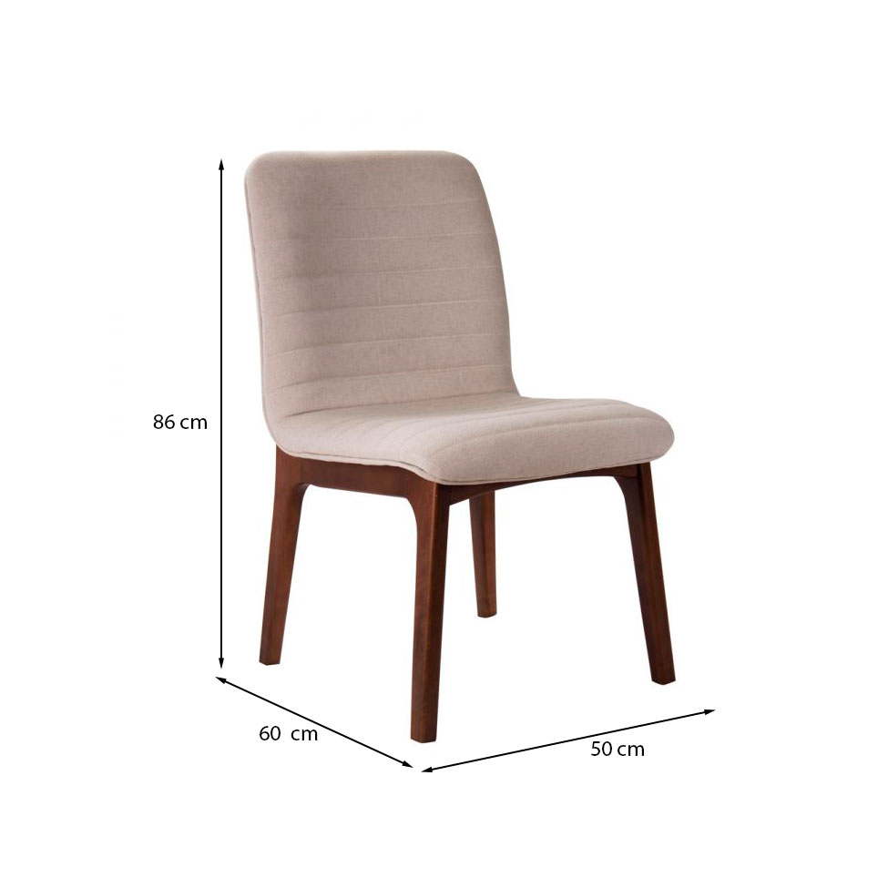 Conjunto com 4 Cadeiras de Jantar Rohe Cru