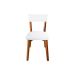 Conjunto com 4 Cadeiras de Jantar Tóquio Castanho e Branco