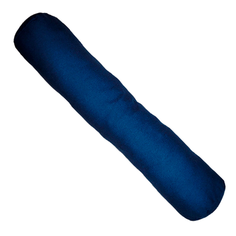 Conjunto com 4 Capas de Almofada Rolinho Candy 63x22 Linho Azul Marinho