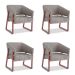 Conjunto com 4 Poltronas Air Cimento