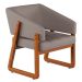 Conjunto com 4 Poltronas Air Linho Cinza e Amêndoa