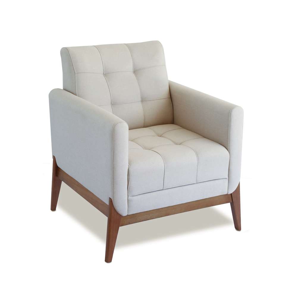 Conjunto com 4 Poltronas Brooks Areia