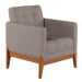 Conjunto com 4 Poltronas Brooks Linho Cinza e Amêndoa