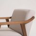 Conjunto com 4 Poltronas Flávia Bege e Nogueira