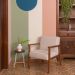 Conjunto com 4 Poltronas Júlia Bege e Nogueira
