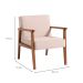 Conjunto com 4 Poltronas Júlia Bege e Nogueira