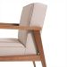 Conjunto com 4 Poltronas Júlia Bege e Nogueira