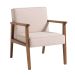 Conjunto com 4 Poltronas Júlia Bege e Nogueira