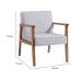 Conjunto com 4 Poltronas Júlia Cinza e Nogueira
