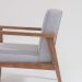 Conjunto com 4 Poltronas Júlia Cinza e Nogueira