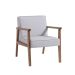 Conjunto com 4 Poltronas Júlia Cinza e Nogueira