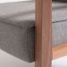 Conjunto com 4 Poltronas Júlia Natural e Cinza