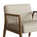Conjunto com 4 Poltronas Lara Bege e Nogueira