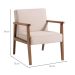 Conjunto com 4 Poltronas New Julia Bege e Nogueira
