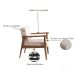 Conjunto com 4 Poltronas New Julia Bege e Nogueira