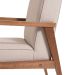 Conjunto com 4 Poltronas New Julia Bege e Nogueira
