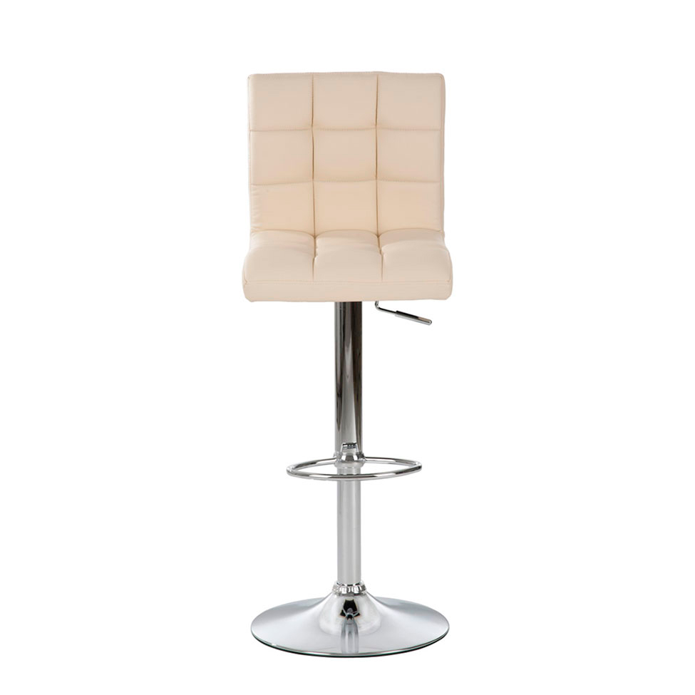 Conjunto com 6 Banquetas Giratórias Fitz Art Creme