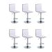 Conjunto com 6 Banquetas Giratórias Marilyn Branco