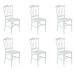 Conjunto com 6 Cadeiras Dior Resina Branco