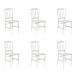 Conjunto com 6 Cadeiras Dior Resina Cristal