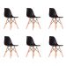 Conjunto com 6 Cadeiras Eames Quilmes Preto