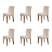 Conjunto com 6 Cadeiras Grecia Veludo Imbuia e Creme