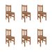 Conjunto com 6 Cadeiras Mily Suede Canela
