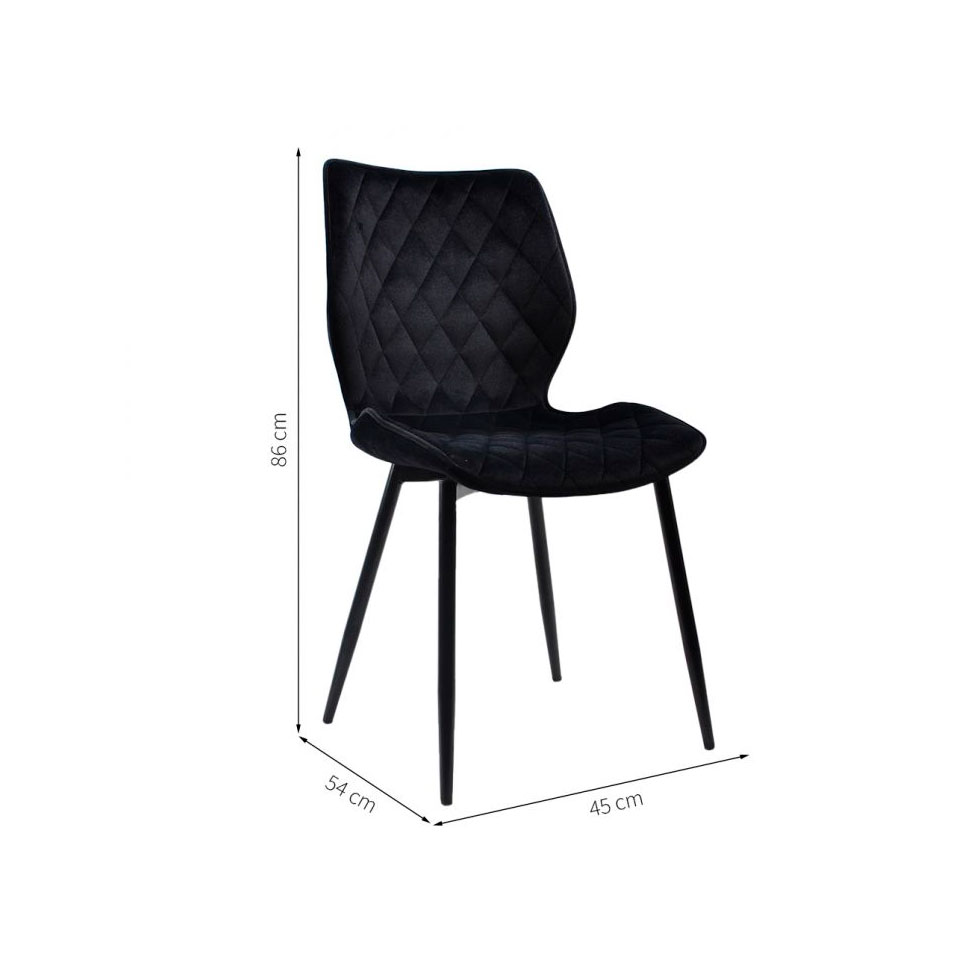 Conjunto com 6 Cadeiras Palmer Preto