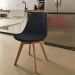 Conjunto com 6 Cadeiras Saarinen Wood Preto