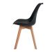 Conjunto com 6 Cadeiras Saarinen Wood Preto