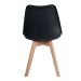 Conjunto com 6 Cadeiras Saarinen Wood Preto