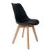 Conjunto com 6 Cadeiras Saarinen Wood Preto