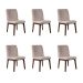 Conjunto com 6 Cadeiras de Jantar Rohe Cru