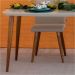 Conjunto com 6 Cadeiras de Jantar Studio Bege Claro e Amêndoa