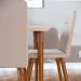 Conjunto com 6 Cadeiras de Jantar Studio Bege Claro e Amêndoa