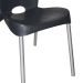 Conjunto com 6 Cadeiras de Plástico Montes Claros Preto