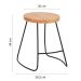 Conjunto com 8 Bancos Dili Natural e Preto Industrial
