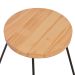 Conjunto com 8 Bancos Dili Natural e Preto Industrial