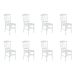 Conjunto com 8 Cadeiras Dior Resina Branco